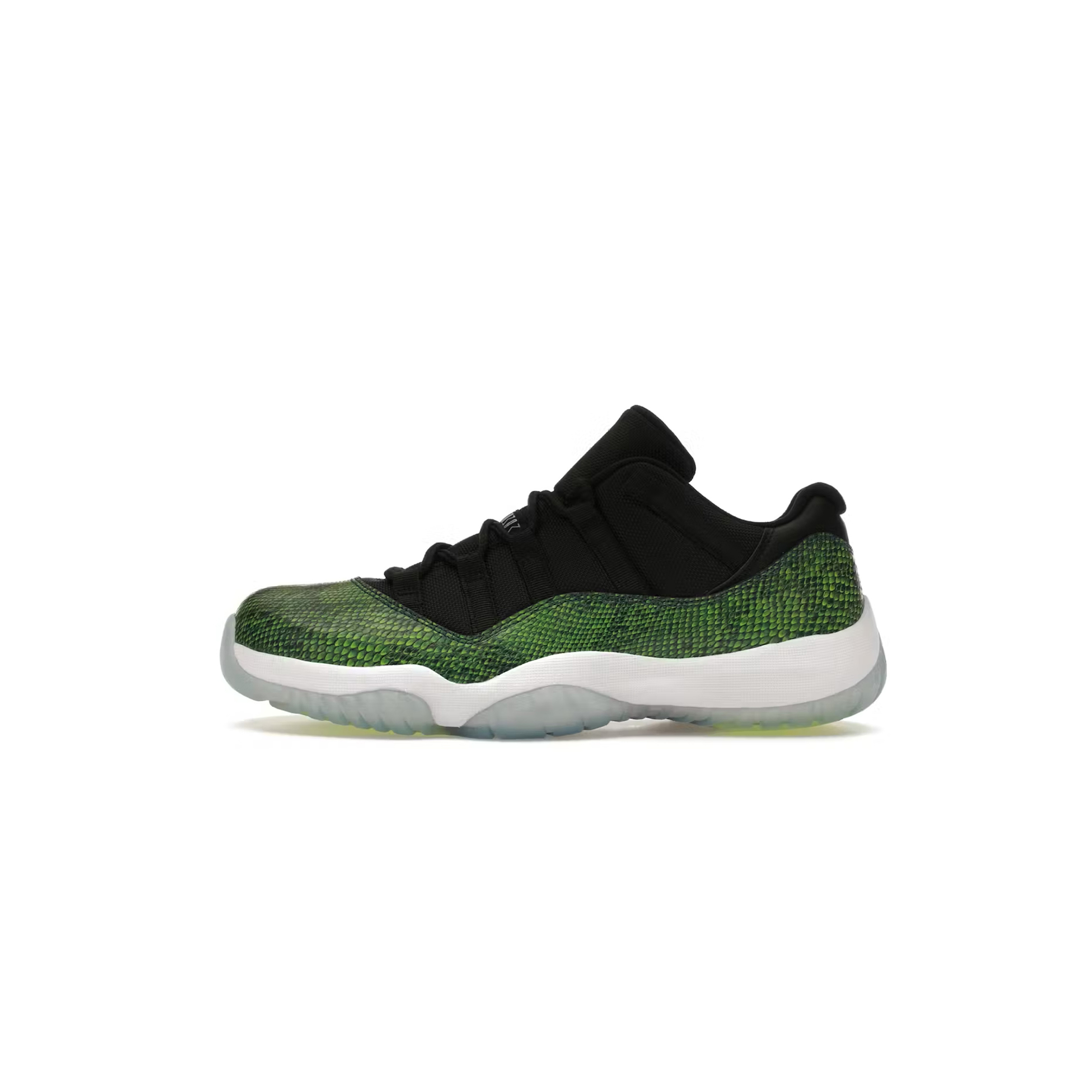 NIKE JORDAN 11 RETRO LOW GREEN SNAKESKIN 528895-033